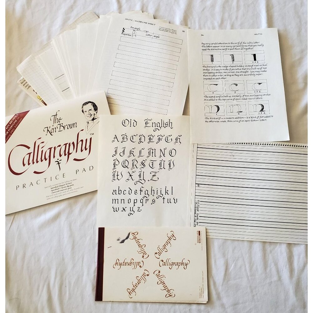 Ken Brown Calligraphy Practice Pad Additional Styles On More Sheets - Picture 5 of 7